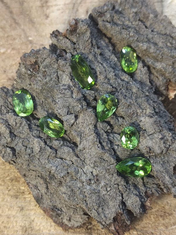 7 pieces lot loupe clean Peridot