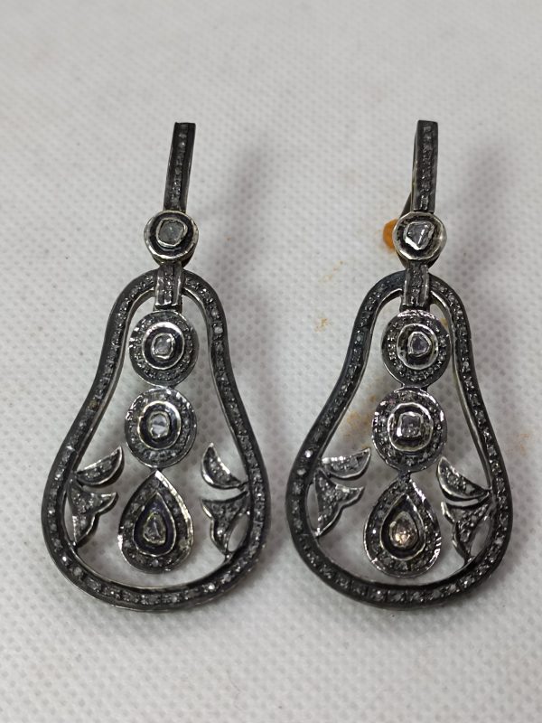 Polki diamond Victorian  earrings