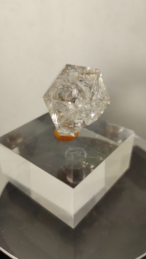 Awesome collector piece of like Herkimer diamond quartz